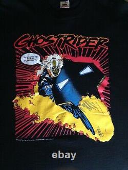 Marvel Comics 1991 Ghost Rider Vintage Shirt Danny Ketch Zodiak Rare Original