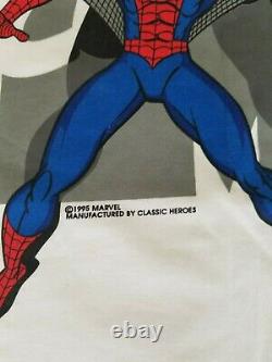 Marvel Comics 1995 Spiderman + Venom Vintage Shirt Classic Heroes Rare Authentic