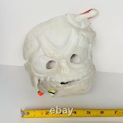 Masque Costume D'halloween Vtg Ben Cooper Décoration Skeleton Crâne Tête De Couteau Rare