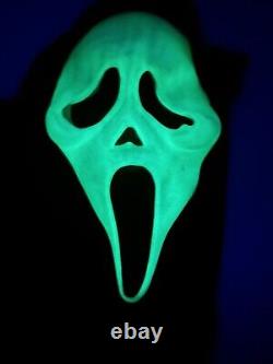 Masque Ghostface Vintage Scream Easter Unlimited INC S9206 Glow Rare avec N Stamp