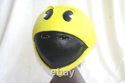 Masque Vintage Pac Man d'Halloween en parfait état près du costume Nintendo Atari Gameboy Rare Nwt