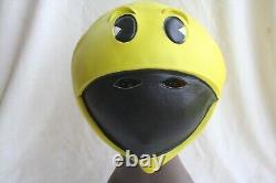 Masque Vintage Pac Man d'Halloween en parfait état près du costume Nintendo Atari Gameboy Rare Nwt