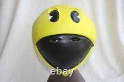 Masque Vintage Pac Man d'Halloween en parfait état près du costume Nintendo Atari Gameboy Rare Nwt