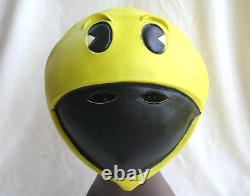 Masque Vintage Pac Man d'Halloween en parfait état près du costume Nintendo Atari Gameboy Rare Nwt