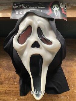 Masque Vintage SCREAM Ghost Face qui Brille NWT Fun World Easter Unlimited RARE
