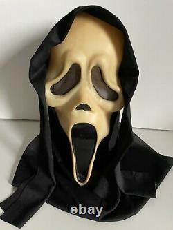 Masque Vtg Scream Latex Fantastic Ghostface Glow Dark Gen 90s Fun World DIV Rare