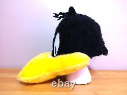 Masque chapeau en peluche vintage extrêmement rare Looney Tunes Daffy Duck pour cosplay Halloween