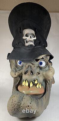 Masque d'Halloween VTG Illusive Concepts TOP HAT GHOUL 1996, vintage rare.