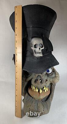 Masque d'Halloween VTG Illusive Concepts TOP HAT GHOUL 1996, vintage rare.