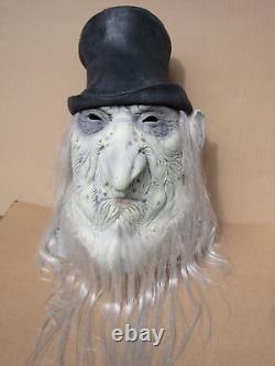 Masque d'Halloween Vtg RARE 2003 Undertaker Old Man Paper Magic Group Top Hat Beard