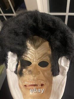 Masque d'Halloween vintage César Dracula Vampire Rare FESTIVAL 81 avec insert et cheveux