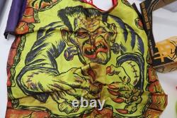 Masque de Halloween FRANKENSTEIN de Ben Cooper Vtg rare 1963 Costume Spook Town avec boîte