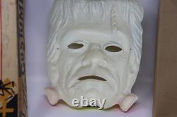 Masque de Halloween FRANKENSTEIN de Ben Cooper Vtg rare 1963 Costume Spook Town avec boîte