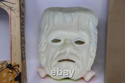 Masque de Halloween FRANKENSTEIN de Ben Cooper Vtg rare 1963 Costume Spook Town avec boîte