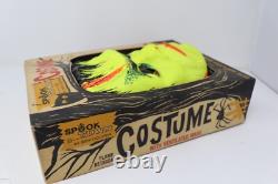 Masque de Halloween FRANKENSTEIN de Ben Cooper Vtg rare 1963 Costume Spook Town avec boîte