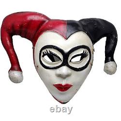 Masque de Harley Quinn en fibres de verre de style Kabuki Rare HTF pour Halloween Cosplay Vintage inhabituel
