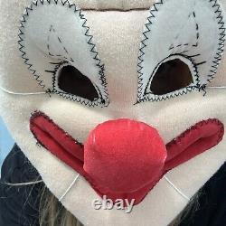 Masque de clown en tissu doux cousu à la main, vintage, fantastique et effrayant, rare 13