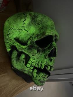 Masque de crâne vintage Don Post 1967/76 qui brille dans le noir 60/70s rare tel quel GITD