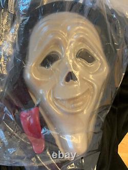 Masque de déguisement d'adulte rare VTG Scream Bleeding Ghostface Wassup Whass-up! parodie