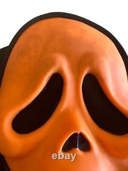 Masque de fantôme orange d'Halloween Vintage Easter Unlimited Scream Fun World Rare