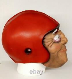 Masque de joueur de football vintage Don Post 1980 rare avec tampon Halloween