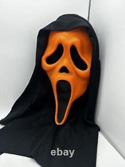 Masque de visage de fantôme Vintage Orange Scream EU ASIS Easter Unlimited Fun World RARE