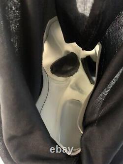 Masque de visage de fantôme Vintage Scream Hood Easter Unlimited RARE qui brille dans le noir pour Halloween.