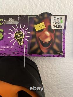Masque effrayant Sarah Spook Scream rare de collection, Fun World, orange, visages fantastiques souriants.