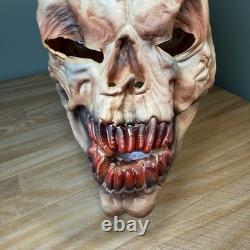 Masque en latex VTG Distortions Unlimited Démon Horror Ghoul Crâne Dents Sanguinolentes RARE