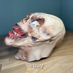 Masque en latex VTG Distortions Unlimited Démon Horror Ghoul Crâne Dents Sanguinolentes RARE