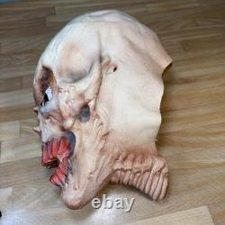 Masque en latex VTG Distortions Unlimited Démon Horror Ghoul Crâne Dents Sanguinolentes RARE