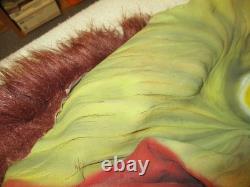 Masque en latex vintage d'Halloween énorme 42 pouces Troll Ogre Géant Rare Utilisé