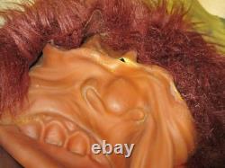 Masque en latex vintage d'Halloween énorme 42 pouces Troll Ogre Géant Rare Utilisé