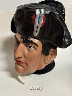 Masque en vinyle souple rare en tête complète pour Halloween de CESAR France Napoléon Bonaparte NOS