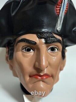 Masque en vinyle souple rare en tête complète pour Halloween de CESAR France Napoléon Bonaparte NOS