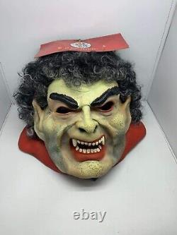 Masque intégral en latex de Dracula vintage pour Halloween d'horreur de cirque République CLOWN RARE NEUF