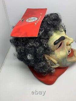 Masque intégral en latex de Dracula vintage pour Halloween d'horreur de cirque République CLOWN RARE NEUF