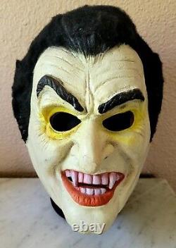 Masque vintage Rare FESTIVAL 81 Cesar Dracula Vampire Halloween avec insert et cheveux