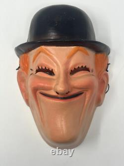 Masques en plastique vintage rares de Laurel et Hardy par Bayshore fabriqués en France Halloween