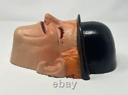Masques en plastique vintage rares de Laurel et Hardy par Bayshore fabriqués en France Halloween