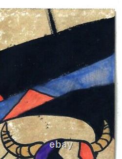 Matador et Taureau Picasso Pablo Impression d'art sur toile originale vintage rare avec COA
