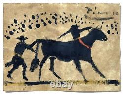 Matador et taureau Picasso Pablo Art Original vintage rare