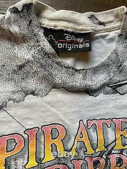 Motif Rare Vtg Disney Pirates Des Caraïbes Double Face Taille XL Graphic