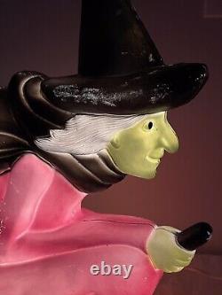 Moule de soufflage rare d'Halloween de la sorcière volante Featherstone de l'Union Vtg LOCAL disponible