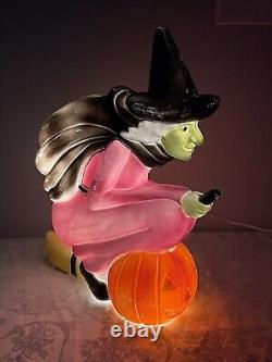 Moule de soufflage rare d'Halloween de la sorcière volante Featherstone de l'Union Vtg LOCAL disponible