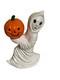 Moule En Céramique Halloween Rare Vtg Fantôme Tenant Une Citrouille Pas De Lumière ! Nostalgie