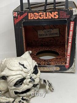 Original 1987 Halloween Boglin Bog-O-Bones Marionnette avec boîte et barres rare