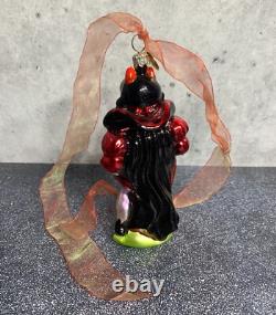 Ornement d'Halloween Vintage Christopher Radko Diable Rouge Trick or Treat RARE
