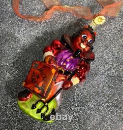 Ornement d'Halloween Vintage Christopher Radko Diable Rouge Trick or Treat RARE