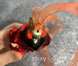 Ornement d'Halloween Vintage Christopher Radko Diable Rouge Trick or Treat RARE